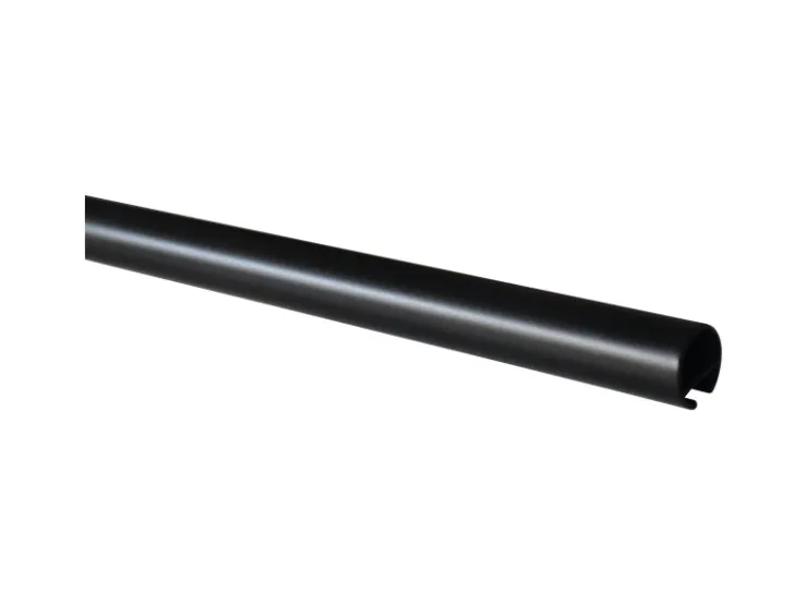 Gardinia Gardinenstange Chicago mit Innenlauf I Ø 20 mm Schwarz - Matt 240 cm* Seilspanngarnituren