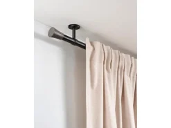 Gardinia Gardinenstange Denver Ø 25 mm 200 cm Schwarz Matt* Seilspanngarnituren|Gardinenstangen