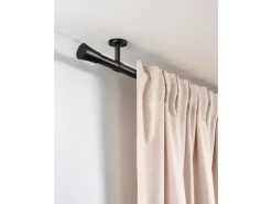 Gardinia Gardinenstange Denver Ø 25 mm 200 cm Schwarz Matt* Seilspanngarnituren|Gardinenstangen