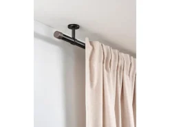 Gardinia Gardinenstange Denver Ø 25 mm 200 cm Schwarz Matt* Seilspanngarnituren|Gardinenstangen