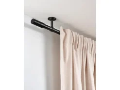 Gardinia Gardinenstange Denver Ø 25 mm 200 cm Schwarz Matt* Seilspanngarnituren|Gardinenstangen