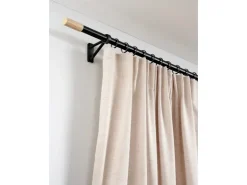 Gardinia Gardinenstange Denver Ø 25 mm 240 cm Schwarz Matt* Gardinenstangen|Seilspanngarnituren