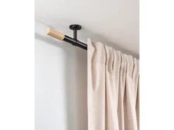 Gardinia Gardinenstange Denver Ø 25 mm 240 cm Schwarz Matt* Gardinenstangen|Seilspanngarnituren