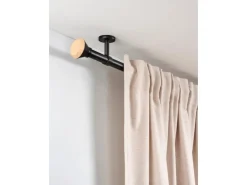 Gardinia Gardinenstange Denver Ø 25 mm 240 cm Schwarz Matt* Gardinenstangen|Seilspanngarnituren