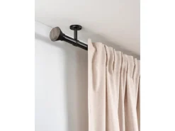 Gardinia Gardinenstange Denver Ø 25 mm 240 cm Schwarz Matt* Gardinenstangen|Seilspanngarnituren