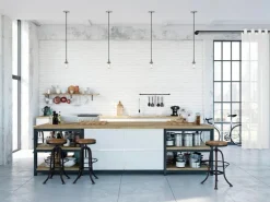 Gardinia Gardinenstange Industrial Home Ø 25 mm 240 cm* Gardinenstangen|Seilspanngarnituren