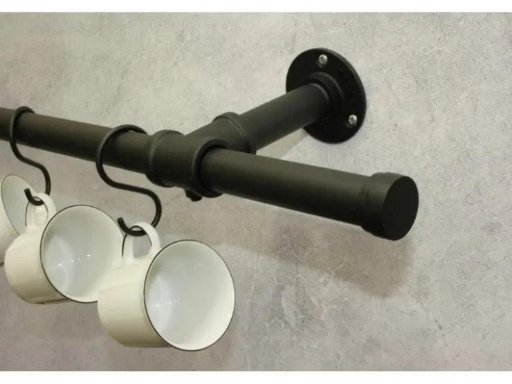 Gardinia Gardinenstange Industrial Home Ø 25 mm 240 cm* Gardinenstangen|Seilspanngarnituren