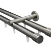 Gardinia Gardinenstangen-Set Isa 2-läufig Innenlauf II Ø 20 mm 220 cm Edelstahl* Gardinenstangen
