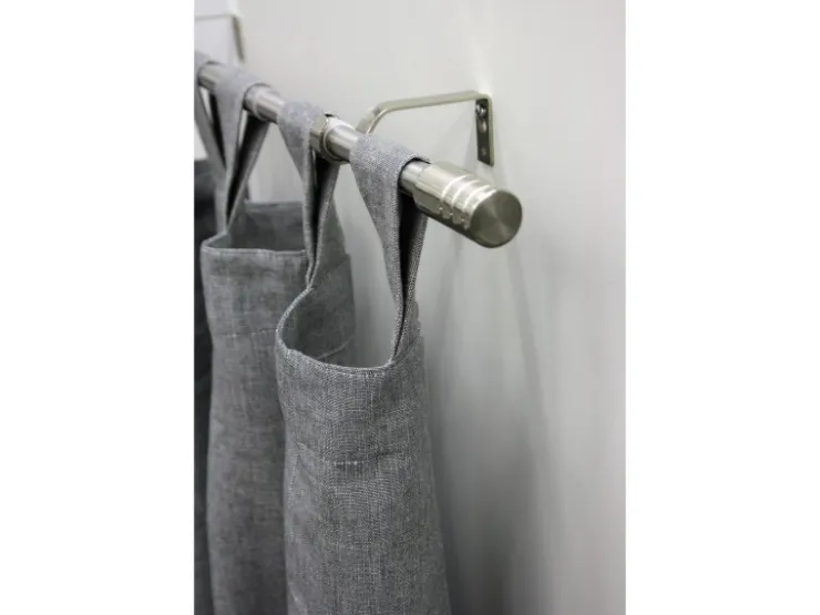 Gardinia Gardinenstangen-Set Zylinder Ø 16/19 mm Edelstahloptik 190 cm - 340 cm* Gardinen|Seilspanngarnituren