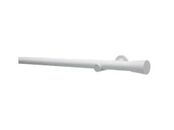 Gardinia Gardinenstangen-Set Korfu Ø 28 mm 1-Lauf 160 cm Weiß