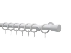 Gardinia Gardinenstangen-Set Korfu Ø 28 mm 1-Lauf 160 cm Weiß