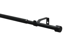 Gardinia Gardinenstangen-Set Kos Ø 16/19 mm Ausziehbar 190-340 cm Schwarz-Matt