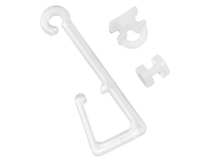 Gardinia Haken für Stoffösen mit X-Gleiter und Rollen Transparent 10-er Pack* Gardinenschienen