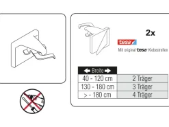 Gardinia Klebeträger Set für Aluminium Jalousien