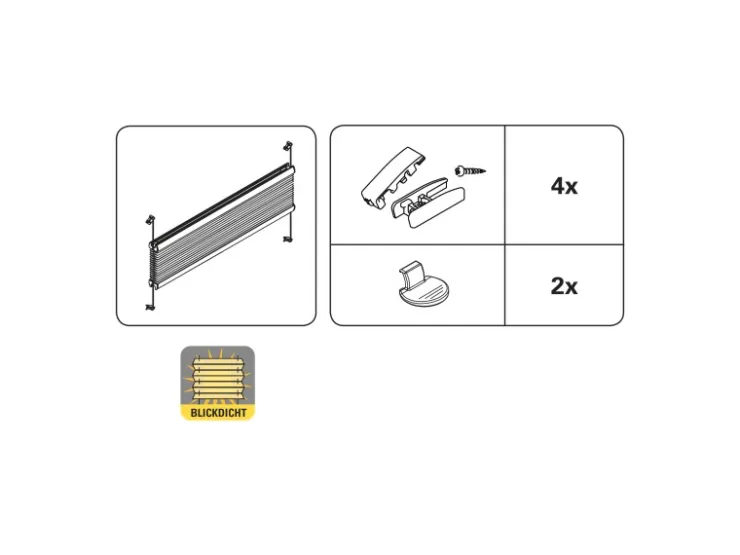 Gardinia Plissee Concept Tageslicht 40 cm x 130 cm Schwarz* Plissees