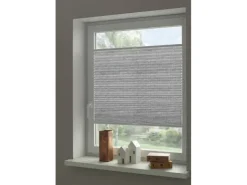 Gardinia Plissee Concept zum Klemmen 100 % Recycling Stoff 90 cm x 130 cm Grau