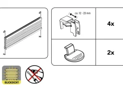 Gardinia Plissee Concept zum Klemmen 100 % Recycling Stoff 90 cm x 130 cm Grau