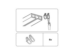 Gardinia Rollringe für Schleuderstab Weiß 6-er Pack* Vorhänge|Gardinen