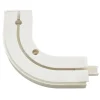 Gardinia Rundbogen 1-läufig GE1 mit Endstücken Weiß 13,5 cm x 13,5 cm 2-er Pack* Vorhänge|Gardinenschienen