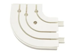 Gardinia Rundbogen 3-läufig GE3 mit Endstücken Weiß 13,5 cm x 13,5 cm 2-er Pack* Rollos|Gardinenschienen
