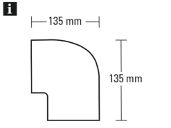 Gardinia Rundbogen P2Ü Weiß 13,5 cm x 13,5 cm 2-er Pack