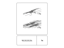 Gardinia Schienenverbinder für Vorhangschiene 1-läufig Weiß* Gardinenschienen
