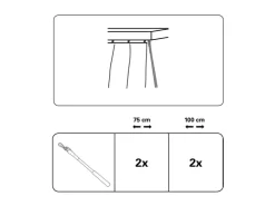 Gardinia Schleuderstab Kunststoff Transparent 100 cm 2-er Pack