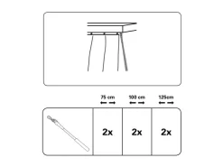 Gardinia Schleuderstab Metall Weiß 75 cm 2-er Pack* Gardinenstangen|Gardinenschienen