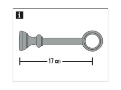 Gardinia Träger Bifo für Ø 28 mm geschlossen Weiß 17 cm