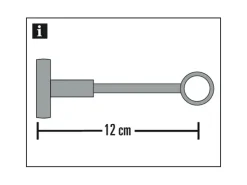Gardinia Träger Chicago für Ø 20 mm geschlossen optik 12 cm