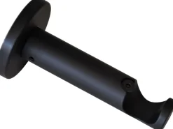 Gardinia Träger Chicago Offen für Gardinenstange Ø 20 mm Schwarz - Matt* Gardinenstangen|Seilspanngarnituren