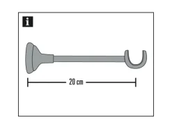 Gardinia Träger Europa für Ø 19 mm offen -Antik 20 cm