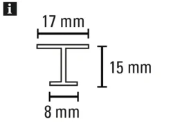 Gardinia T-Schiene Kunststoff Weiß 250 cm* Gardinenschienen