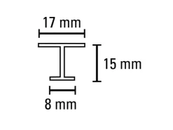 Gardinia T-Schiene Kunststoff Weiß 250 cm* Gardinenschienen