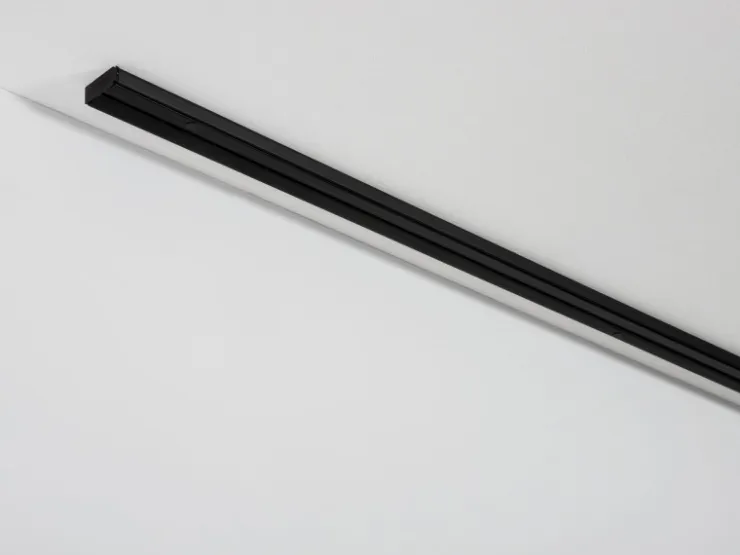 Gardinia Vorhangschienen-Set 1-Lauf Schwarz 210 cm* Gardinenschienen