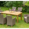 Merxx Gartenmöbel-Set Toskana 13-tlg. Natur inkl. Ausziehtisch