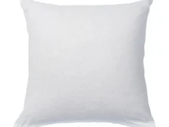 Gefülltes Kissen 40 cm x 40 cm Blumen Weiß-Grau