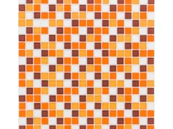 Glasmosaikmatte Simpli Orange-Braun-Mix klein 30 cm x 30 cm* Mosaik