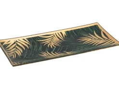 Glasplatte Dark Wonder 0,5 cm x 10 cm x 21 cm Schwarz-Gold* Vasen|Dekorative Figuren