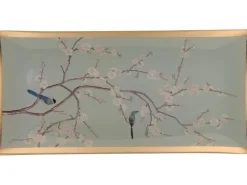 Glasplatte Minimalist Zen 21cm x 10 cm Blütendesign