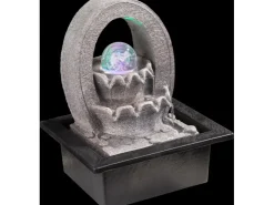 Globo LED-Brunnen Albert Kunststoff Grau* Zimmerbrunnen