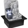 Globo LED-Brunnen Albert Kunststoff Grau