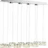 Globo LED-Pendelleuchte Amur Chrom 14-flammig