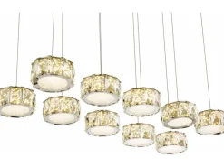 Globo LED-Pendelleuchte Amur Chrom 14-flammig