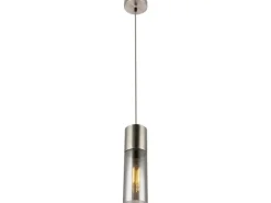 Globo Pendelleuchte Annika Nickel matt Rauch 1-flammig Ø 10,5 cm