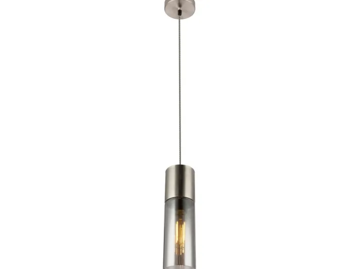 Globo Pendelleuchte Annika Nickel matt Rauch 1-flammig Ø 10,5 cm