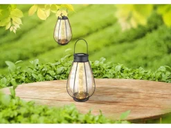 Globo Solarleuchte Metall 30 cm Schwarz Matt