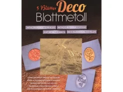 Glorex Blattmetall farben 14 cm x 14 cm, 5 Blatt* Künstlerzubehör