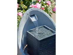 Dobar Großer Design-Gartenbrunnen in Ei-Form 49,5 cm x 49,5 cm x 66,5 cm