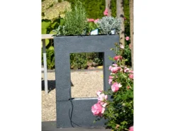Dobar Großer Design-Gartenbrunnen mit Pflanzen-Option 54,5 cm x 19 cm x 76 cm* Zimmerbrunnen